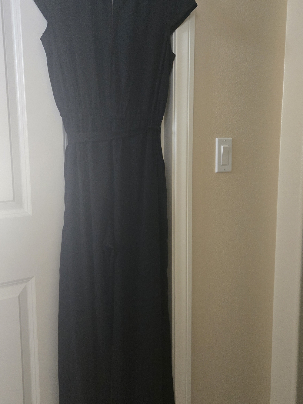 Classic Black Wrap Jumpsuit Dress - Picture 3 of 4